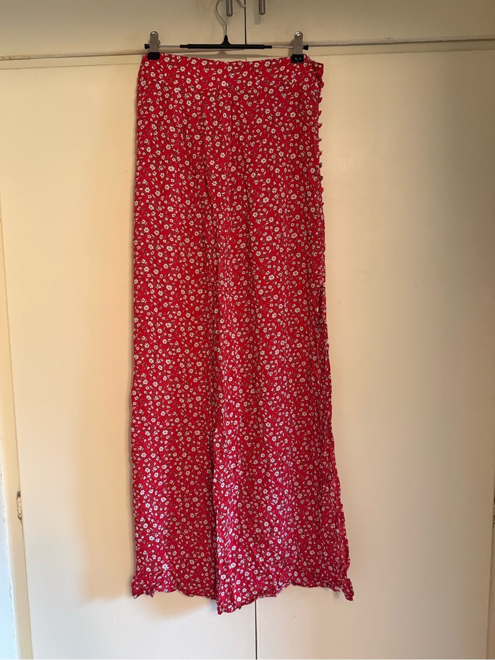 Olivaceous Summer Skirt with Button Detail